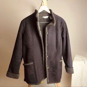 LL bean faux shearling Sherpa chore teddy coat